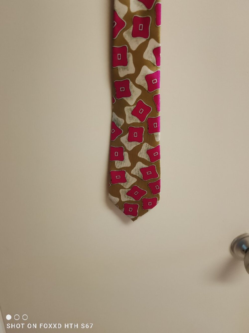 Men's Vintage 70's Francois Silk Abstract Necktie